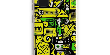 Graffiti Green and Yellow Abstract: A Dive into Vibrant Urban Art Eco Phone Case - D'Sare 