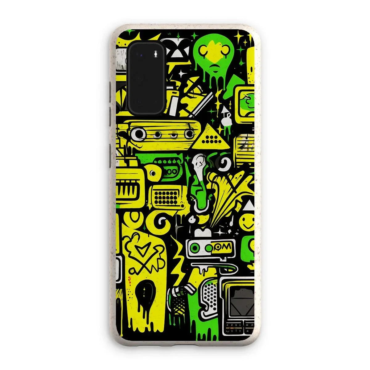Graffiti Green and Yellow Abstract: A Dive into Vibrant Urban Art Eco Phone Case - D'Sare 