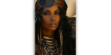 Blue Empress and The Majestic Leopard Eco Phone Case by Prodigi