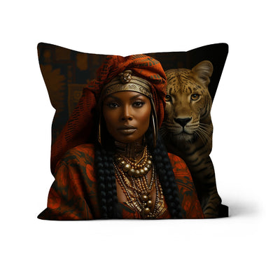 Empress Ebony Leopard Luxe MelanatedME Cushion