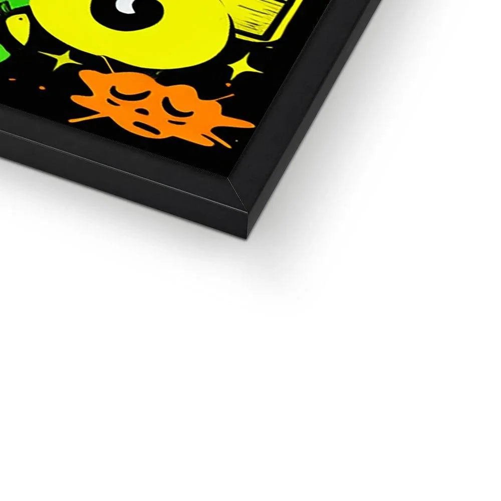 Graffiti Green and Yellow Abstract: A Dive into Vibrant Urban Art Budget Framed Poster - D'Sare 