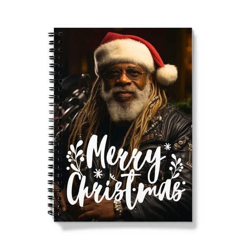 Black Santa Claus, Rasta Ethnic Notebook by Prodigi