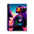 Voyage Bloom Neon Orchid Explorer's Journal by MelanatedME Notebook by Prodigi
