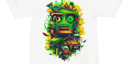 Graffiti Odyssey Surreal Urban Jungle Car Junk Yard Softstyle T-Shirt - D'Sare