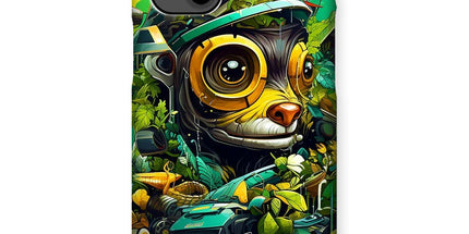 Nature's Resilience: Surreal Auto-Forest Artwork - Whimsical Raccoon and Greenery Infused Car  Snap Phone Case - D'Sare