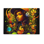 Urban Girl Neon Butterfly Headphone Pop Glass Chopping Board - D'Sare