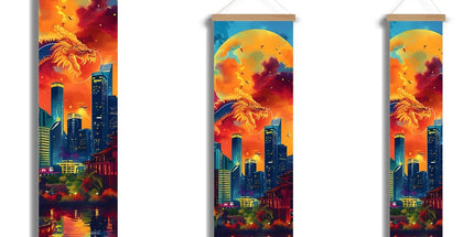 2024 Year Of The Dragon Celebration Wall Height Chart by Prodigi