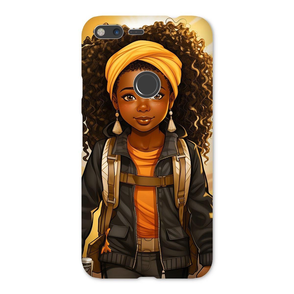 Autum Days Cute Black Girl MelanatedMe Snap Phone Case - D'Sare 