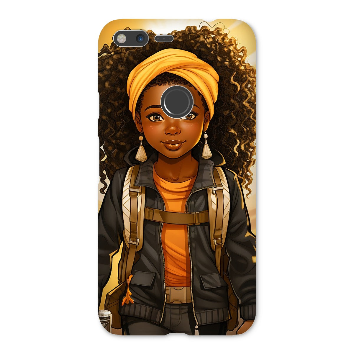Autum Days Cute Black Girl MelanatedMe Snap Phone Case