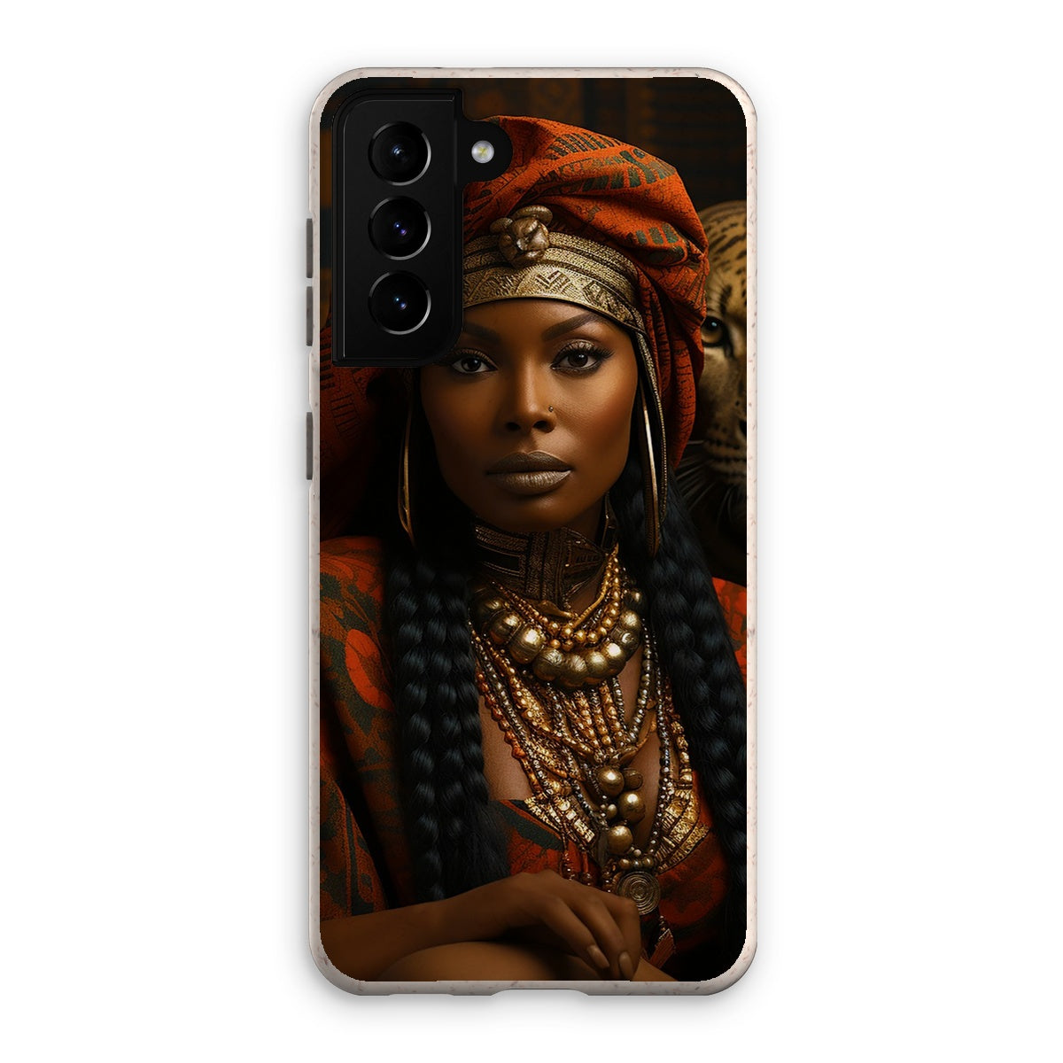 Empress Ebony Leopard Luxe MelanatedME Eco Phone Case - D'Sare