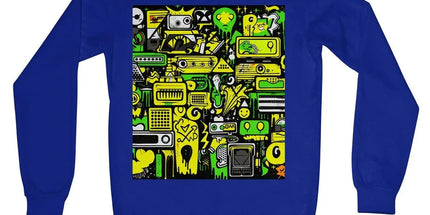 Graffiti Green and Yellow Abstract: A Dive into Vibrant Urban Art Crew Neck Sweatshirt by Prodigi