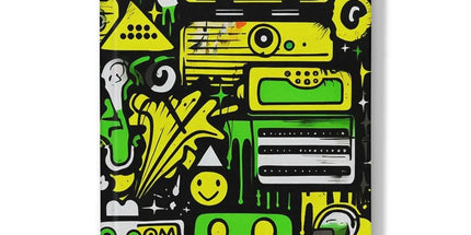 Graffiti Green and Yellow Abstract: A Dive into Vibrant Urban Art Hardback Journal by Prodigi
