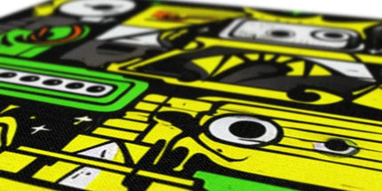 Graffiti Green and Yellow Abstract: A Dive into Vibrant Urban Art Canvas by Prodigi