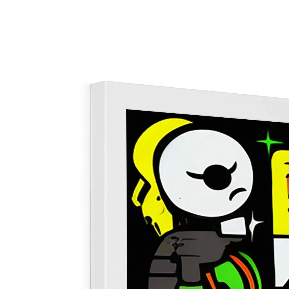 Graffiti Green and Yellow Abstract: A Dive into Vibrant Urban Art Budget Framed Poster - D'Sare 