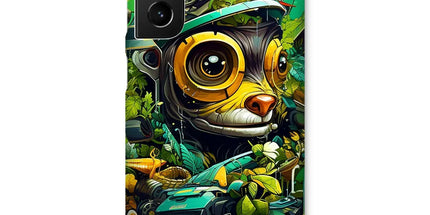 Nature's Resilience: Surreal Auto-Forest Artwork - Whimsical Raccoon and Greenery Infused Car  Snap Phone Case - D'Sare