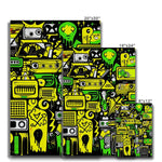 Graffiti Green and Yellow Abstract: A Dive into Vibrant Urban Art Eco Canvas - D'Sare 
