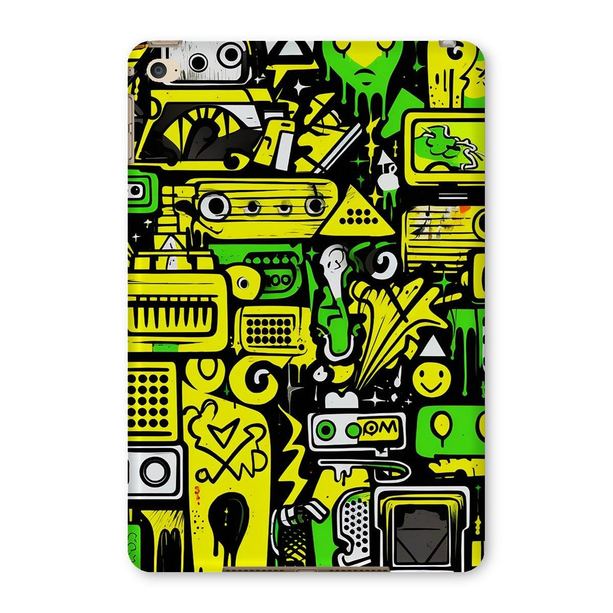 Graffiti Green and Yellow Abstract: A Dive into Vibrant Urban Art Tablet Cases - D'Sare 
