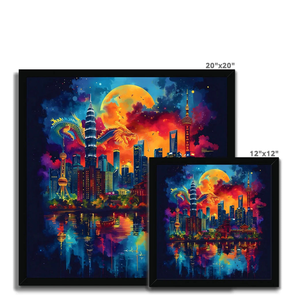 2024 Year Of The Dragon Celebration Budget Framed Poster - D'Sare