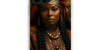 Empress Ebony Leopard Luxe MelanatedME Eco Phone Case by Prodigi