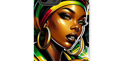 Gift For Her Rasta Queen Street Black Women Gift Tough Phone Case - D'Sare