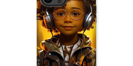 Little Boy Dino Dream Earphone: MelanatedMe Adventures by D'Sare Tough Phone Case by Prodigi