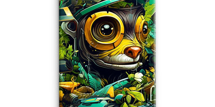 Nature's Resilience: Surreal Auto-Forest Artwork - Whimsical Raccoon and Greenery Infused Car  Snap Phone Case - D'Sare