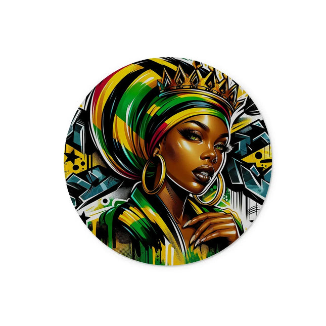 Gift For Her Rasta Queen Street Black Women Gift Glass Chopping Board - D'Sare