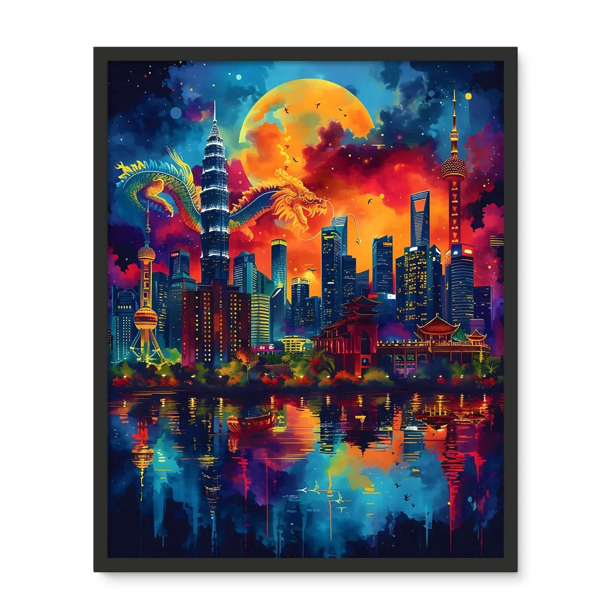 2024 Year Of The Dragon Celebration Framed Photo Tile - D'Sare