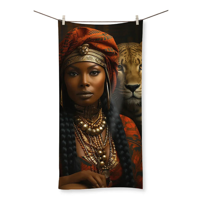 Empress Ebony Leopard Luxe MelanatedME Towel by Prodigi