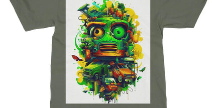 Graffiti Odyssey Surreal Urban Jungle Car Junk Yard Softstyle T-Shirt - D'Sare