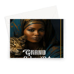 Grand Solar Return Leopard Luxe Lady Glamorous Empress  Greeting Card