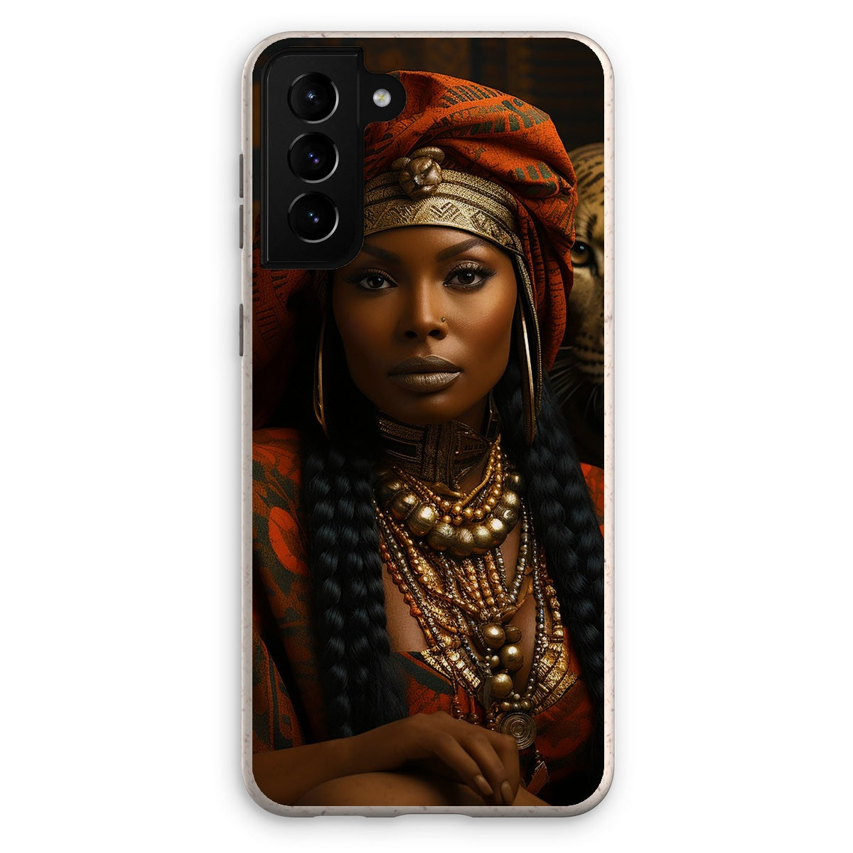 Empress Ebony Leopard Luxe MelanatedME Eco Phone Case - D'Sare