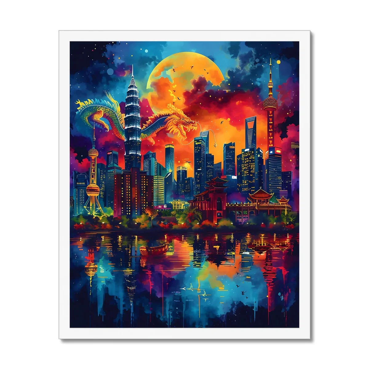 2024 Year Of The Dragon Celebration Budget Framed Poster - D'Sare