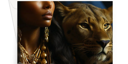 Happy Solar Return Empowered Ebony Sentiments Greeting Card - D'Sare