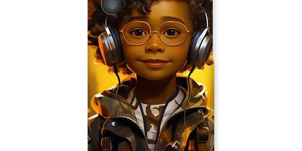 Little Boy Dino Dream Earphone: MelanatedMe Adventures by D'Sare Snap Phone Case - D'Sare 