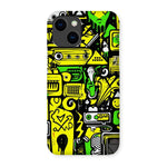 Graffiti Green and Yellow Abstract: A Dive into Vibrant Urban Art Snap Phone Case - D'Sare 