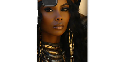 Blue Empress and The Majestic Leopard Snap Phone Case by Prodigi