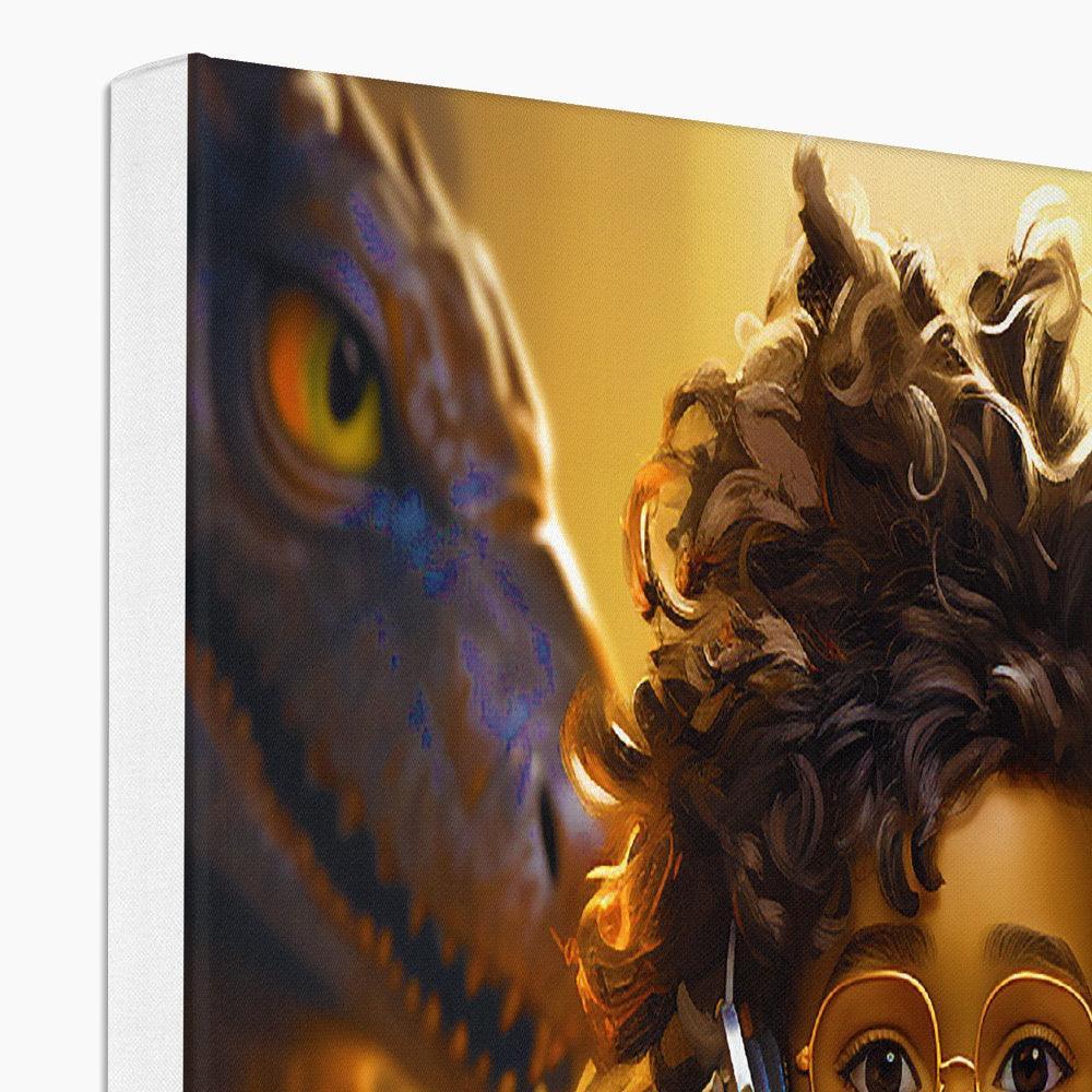 Little Boy Dino Dream Earphone: MelanatedMe Adventures by D'Sare Eco Canvas - D'Sare 