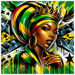 Gift For Her Rasta Queen Street Black Women Gift Sticker - D'Sare