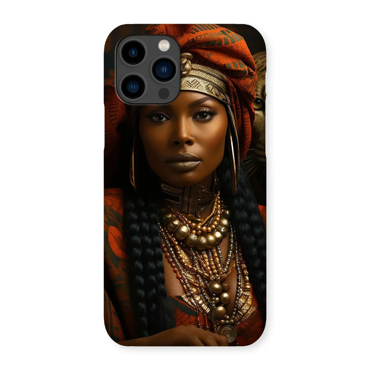 Empress Ebony Leopard Luxe MelanatedME Snap Phone Case - D'Sare