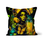 Bioluminescent Dreams | Monarch Butterfly Alchemist | Vibrant Fantasy  Cushion - D'Sare