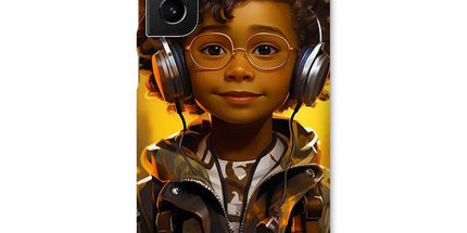 Little Boy Dino Dream Earphone: MelanatedMe Adventures by D'Sare Snap Phone Case - D'Sare 