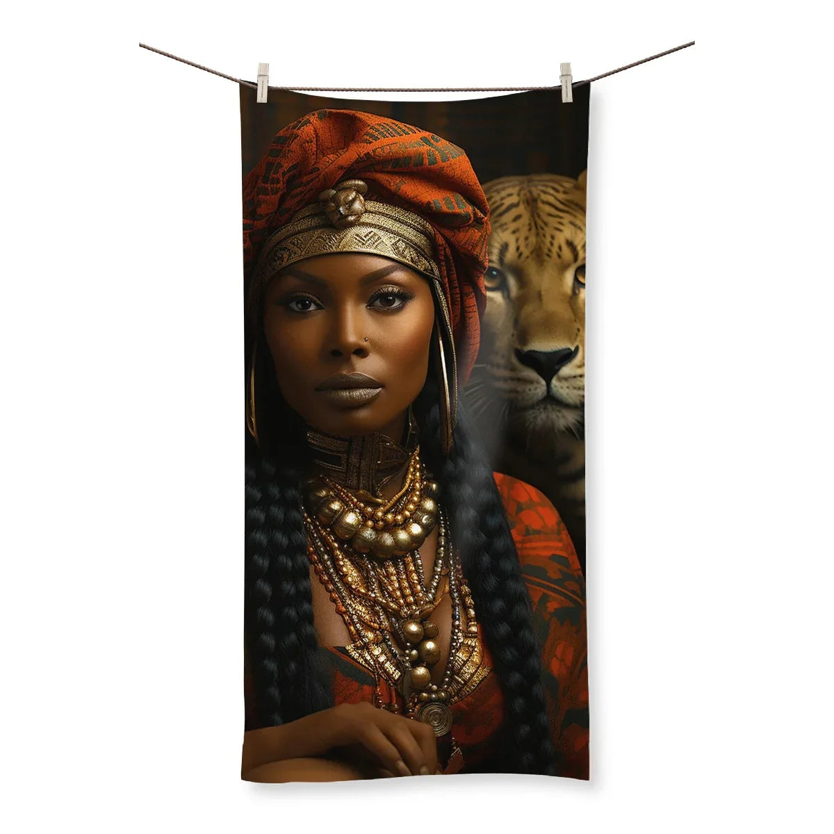 Empress Ebony Leopard Luxe MelanatedME Towel - D'Sare