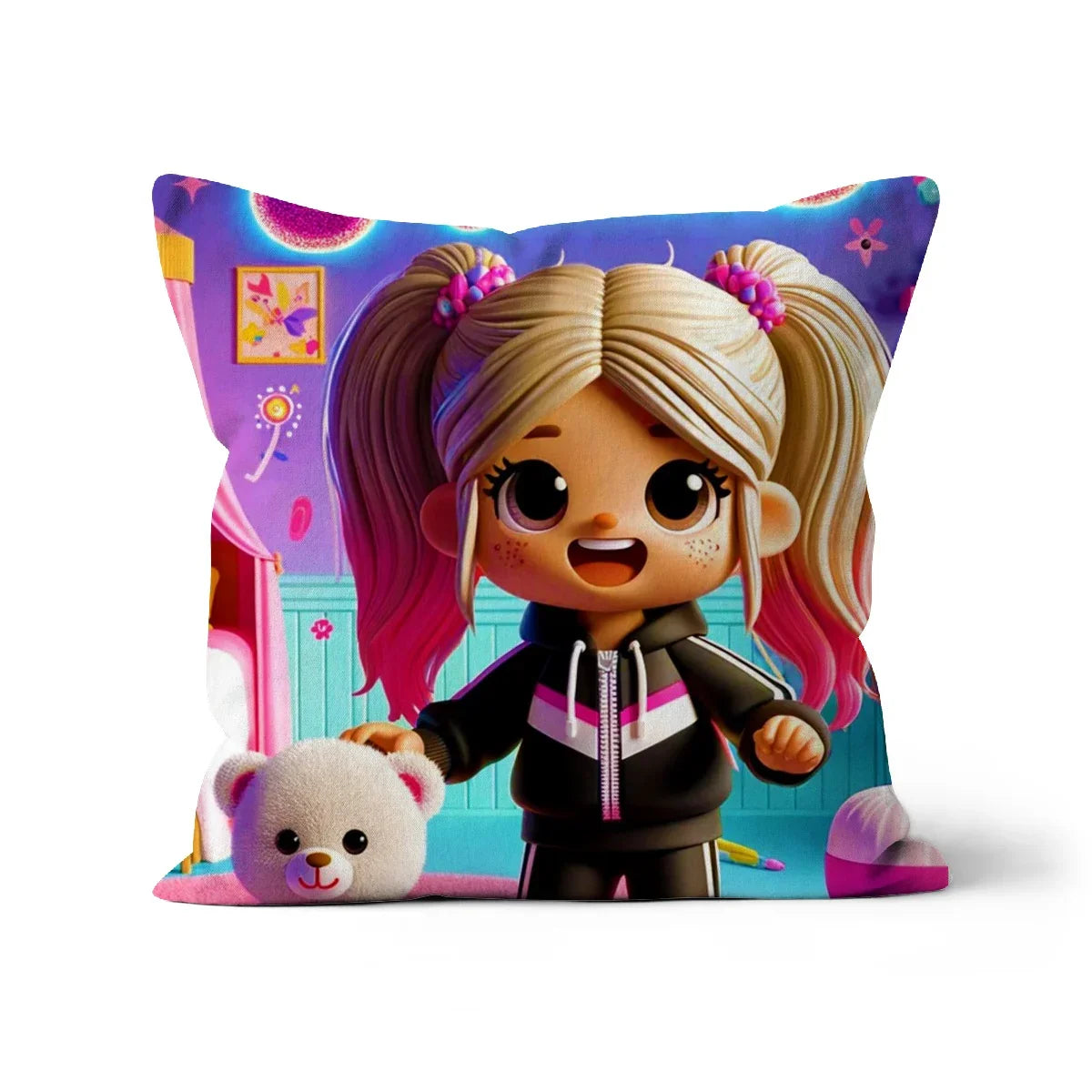 Happy Birthday Pink Grafitti Card Cushion - D'Sare