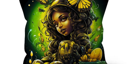 Urban Jungle Metamorphosis Muse Luminous Butterfly Queen Cushion - D'Sare