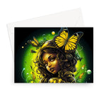 Urban Jungle Metamorphosis Muse Luminous Butterfly Queen Greeting Card