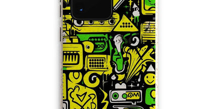 Graffiti Green and Yellow Abstract: A Dive into Vibrant Urban Art Eco Phone Case - D'Sare 