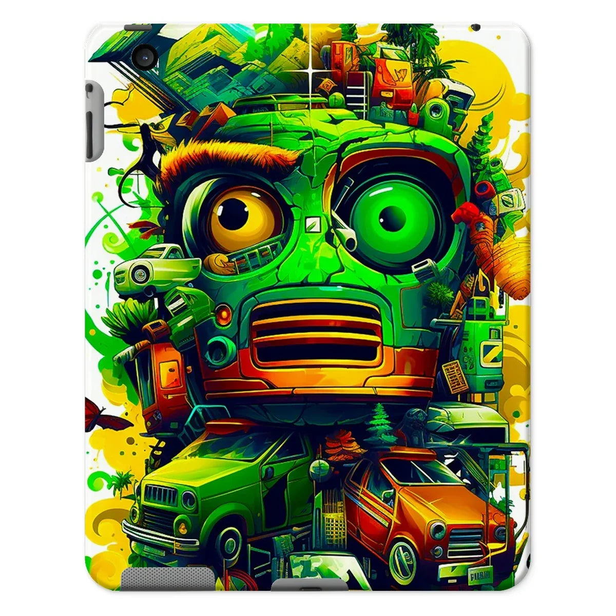 Graffiti Odyssey Surreal Urban Jungle Car Junk Yard Tablet Cases - D'Sare