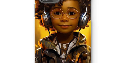 Little Boy Dino Dream Earphone: MelanatedMe Adventures by D'Sare Snap Phone Case - D'Sare 