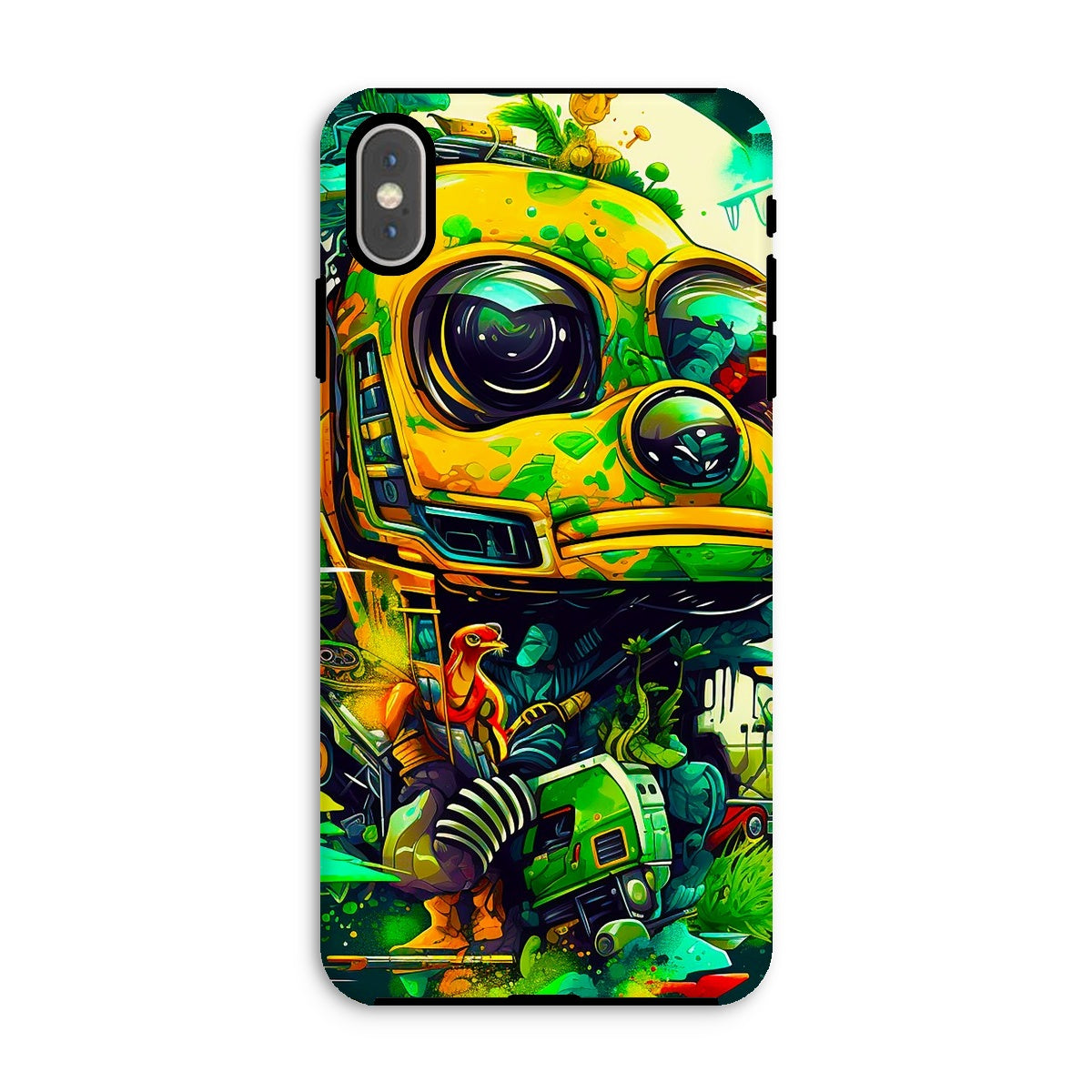 Mechanical Muse: Vibrant Graffiti Odyssey in Surreal Auto Wonderland Tough Phone Case